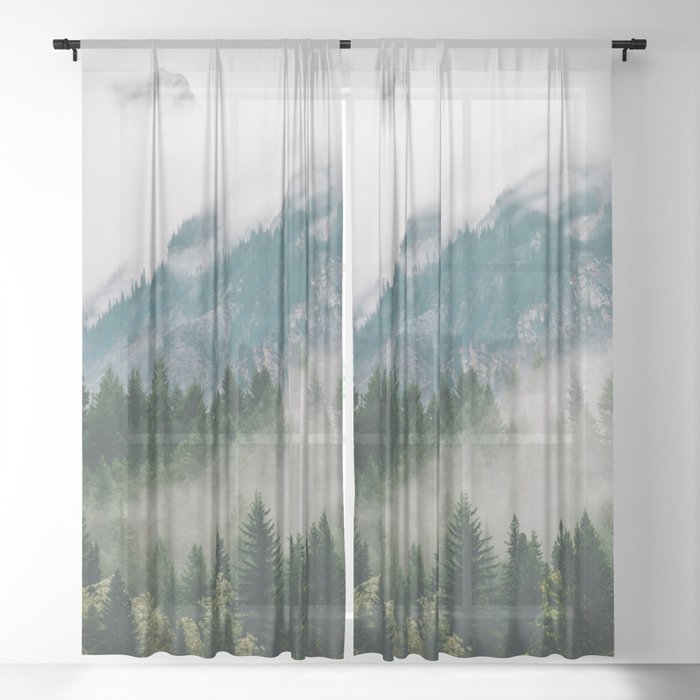 Vancouver Fog Sheer Curtain By Admkng Society6
