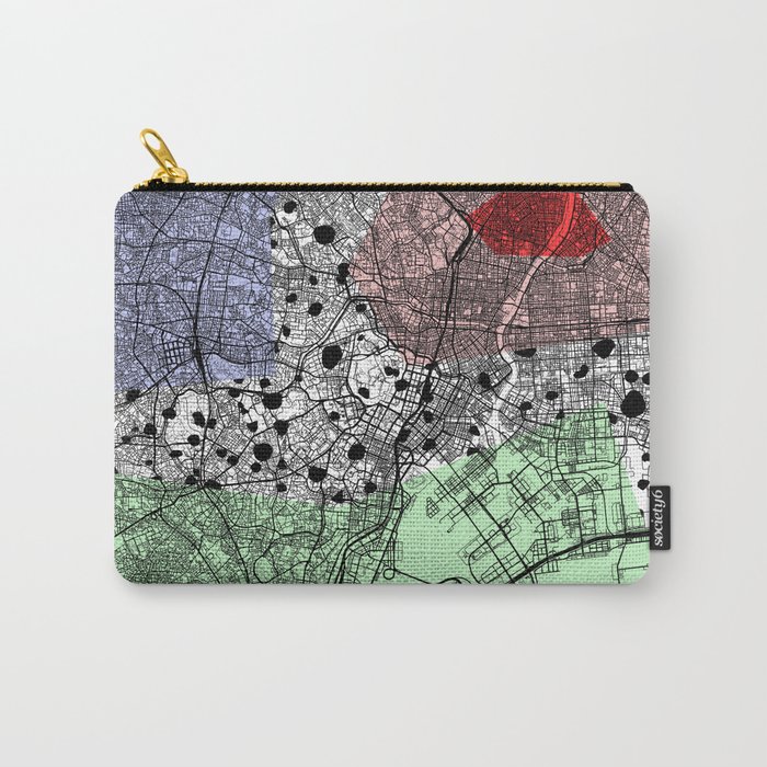 TOKYO Japan - collage city map Carry-All Pouch