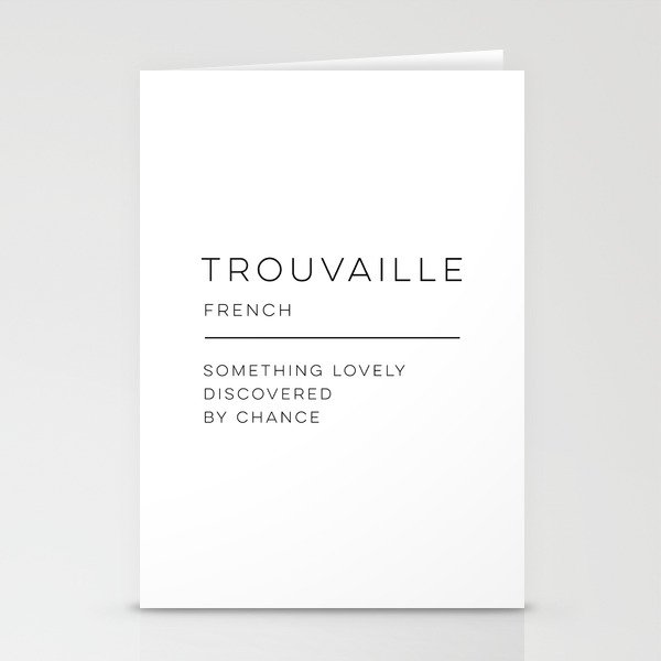 Trouvaille Definition Stationery Cards