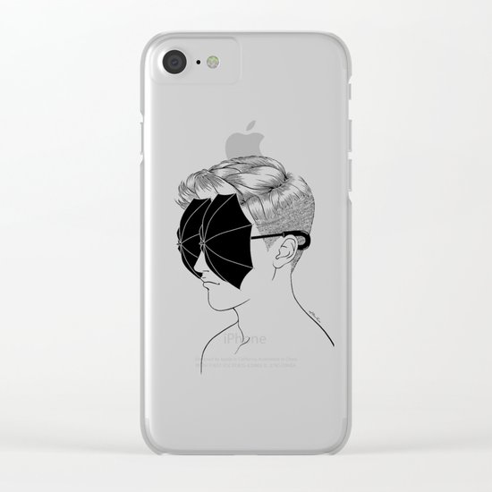 It's Raining Inside Clear iPhone Case