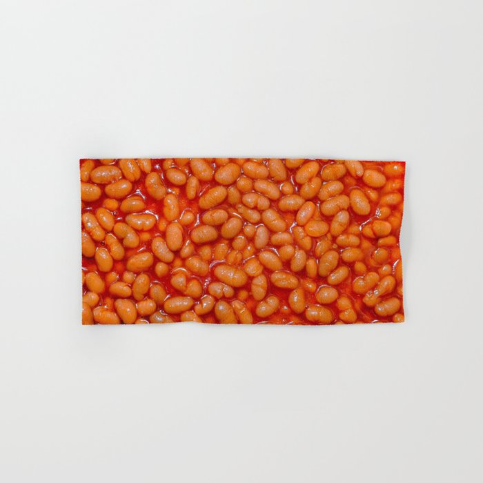 Baked Beans in Red Tomato Sauce Food Pattern  Hand & Bath Towel