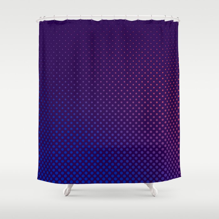 Purple and Pink Halftone Shower Curtain