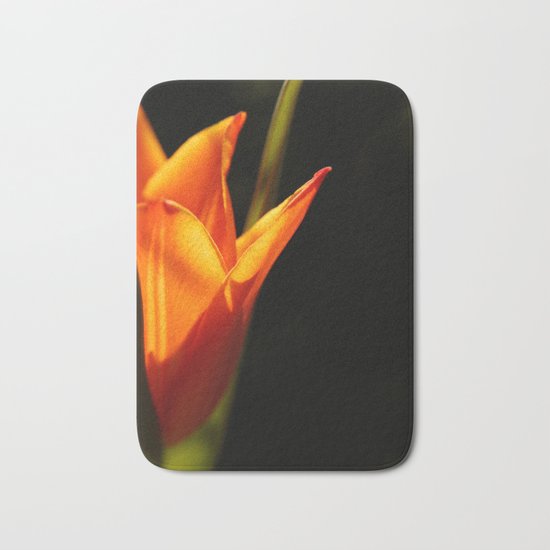 tulip, flower, warm light Bath Mat