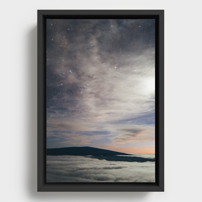 The Stars over Mauna Loa Framed Canvas