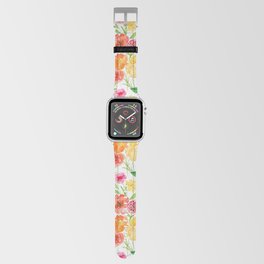 Happy Blooms - Orange, Pink and Yellow Apple Watch Band