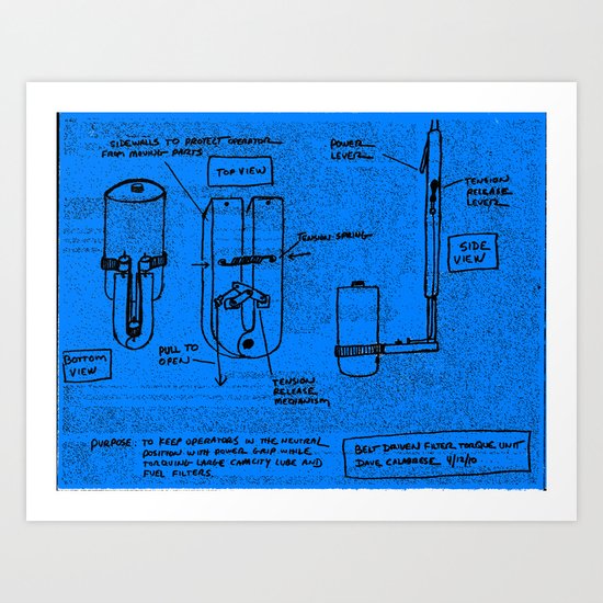 Large Capacity Lube/Fuel Filter Torque Unit-design no.1 Art Print