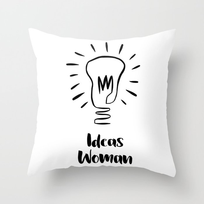Ideas Woman Throw Pillow