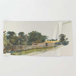 Landscape by Otto Leyde Beach Towel