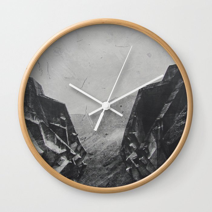Concrete Mountains Wall Clock