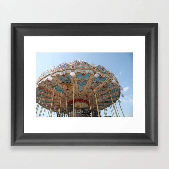 paris carousel Framed Art Print