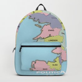 Political map of Ireland Backpack