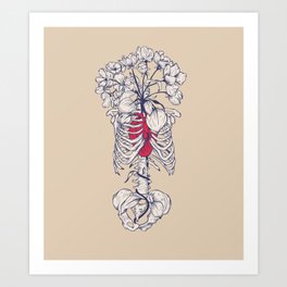 Hearts and Flowers Art Print