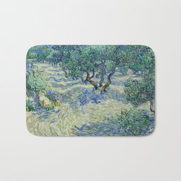 Olive Orchard by Vincent van Gogh Bath Mat | Van, Painter, Dutch, Nature, Remy, Olive, Painting, Famous, France, Gogh 