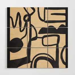 Abstract Lines 6 Wood Wall Art