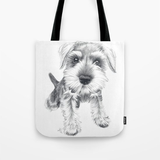 Schnozz the Schnauzer Tote Bag