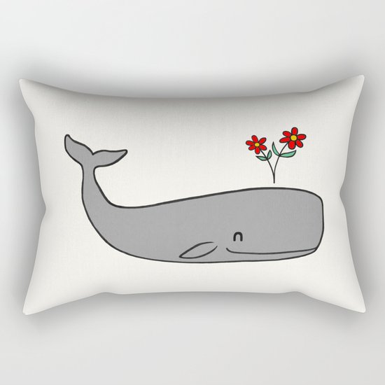 Peace Whale Rectangular Pillow