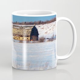 Old Barn in the snow Coffee Mug