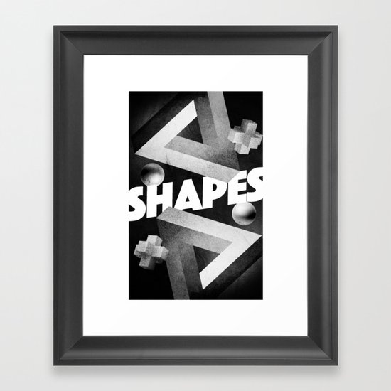 DARK - SHAPES Framed Art Print