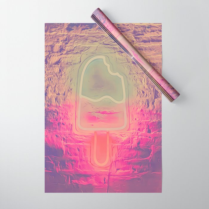 Pink Popsicle pink, dreams, pastel, love, cute,  Wrapping Paper