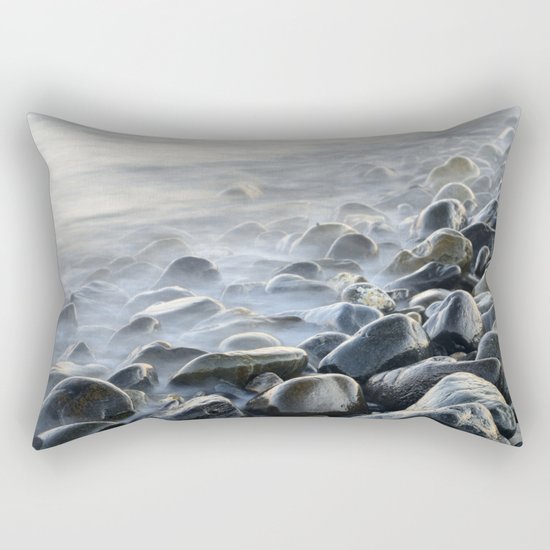"Bright stones". Pink sunset Rectangular Pillow
