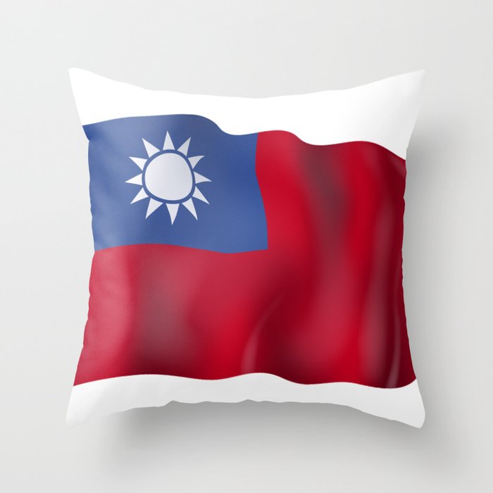 Taiwan flag Throw Pillow