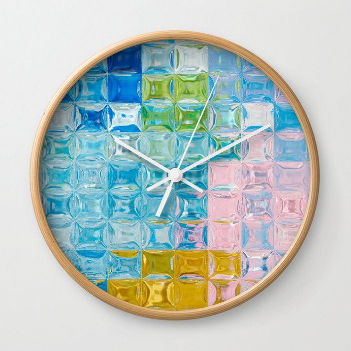 Glass Cubes Wall Clock