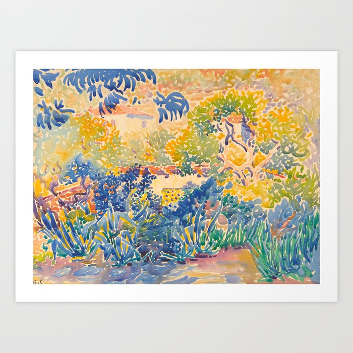 Henri-Edmond Cross Neo-Impressionism Pointillism The Artist's Garden a...