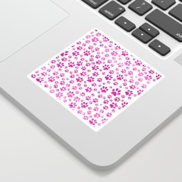 Purple Dog paw Pattern Sticker