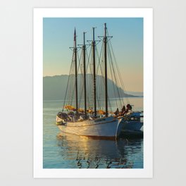 Bar Harbor Nautical Ship Print Art Print