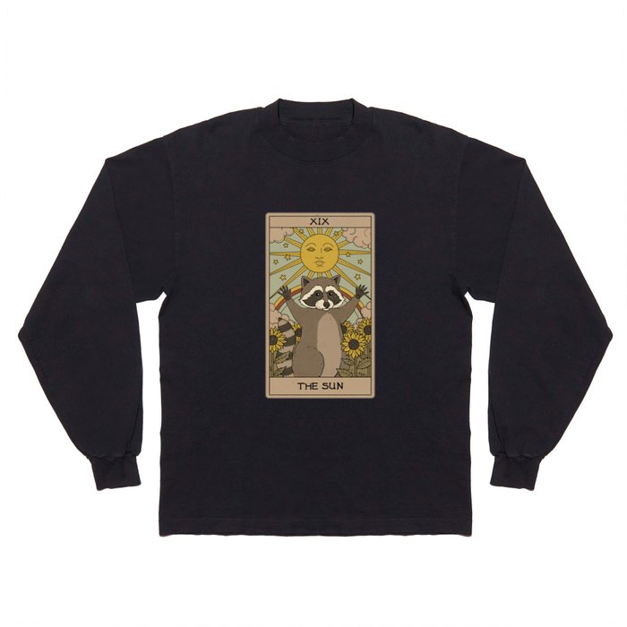 The Sun - Raccoons Tarot Long Sleeve T Shirt