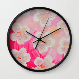 Pink Orchard Wall Clock