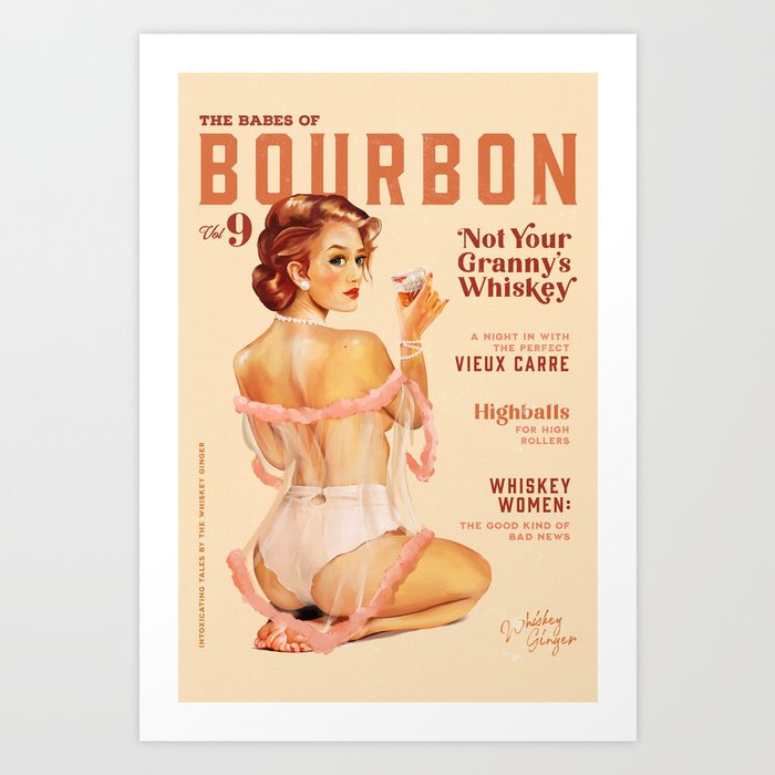 The Babes Of Bourbon Vol. 9 - Vintage Pinup Art Art Print