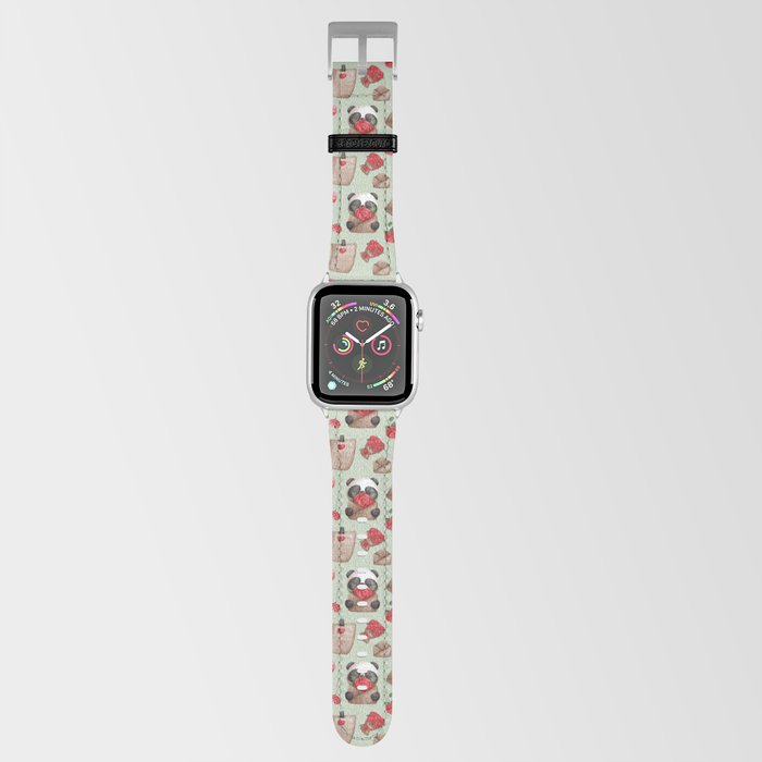 Cute Valentine's Day Panda Bear Pattern Apple Watch Band