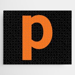 letter P (Orange & Black) Jigsaw Puzzle