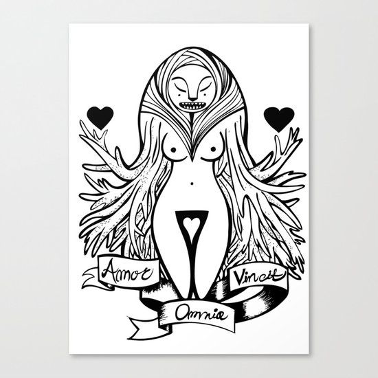 Love conquers all Canvas Print