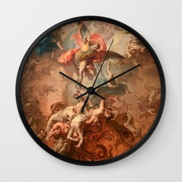 Fall of the Rebel Angels Renaissance Painting Wall Clock