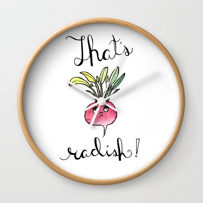 Ilration That S Radish Food Art Kitchen Puns Ilration That S Radish Food Art Kitchen Puns Wall Clock