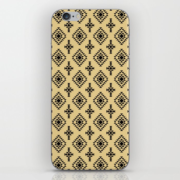 Tan and Black Native American Tribal Pattern iPhone Skin