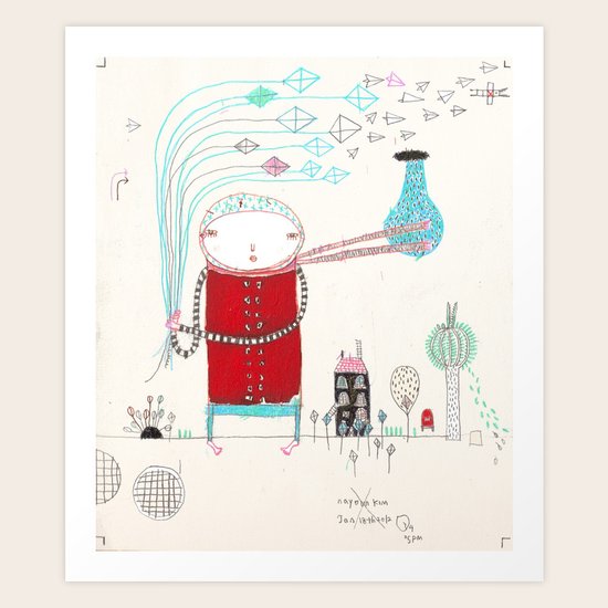 Knock Knock Knock Art Print