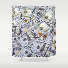 Dollars for good luck Shower Curtain