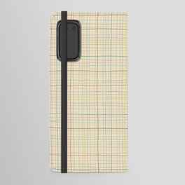 Abstract Plaid 2 yellow Android Wallet Case