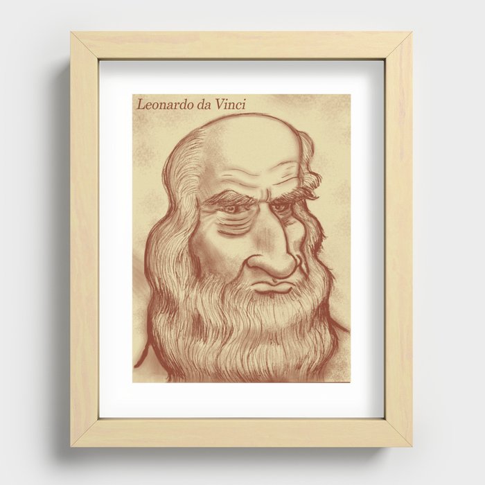 Leonardo da Vinci Recessed Framed Print