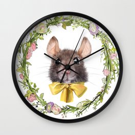 easter 3 Wall Clock | Mouse, Spring, Easter, Painting, Illustration, Digital, Realistic 