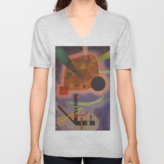 Wassily Kandinsky - Three Elements (1925) V Neck T Shirt