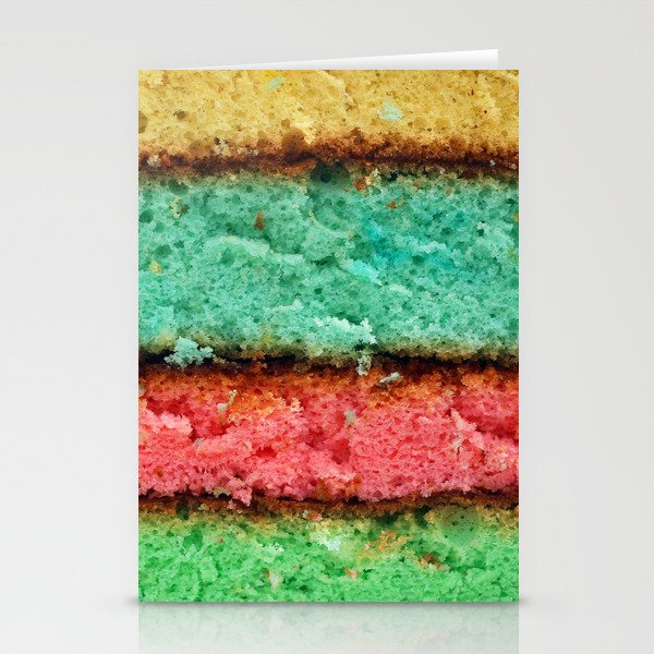 Rainbow cake Stationery Cards