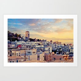 San Francisco North Beach Sunset Fine Art Print  • Travel Photography • Wall Art Art Print
