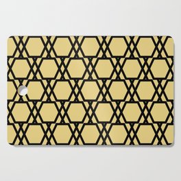 Black and Yellow Tessellation Line Pattern 20 Pairs DE 2022 Popular Color Gatsby Glitter DET496 Cutting Board
