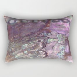 Shimmery Lavender Abalone Mother of Pearl Rectangular Pillow