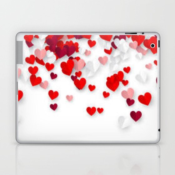 Hearts Confetti Laptop & iPad Skin