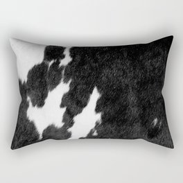 Black and White Faux Animal Fur (xii 2021) Rectangular Pillow